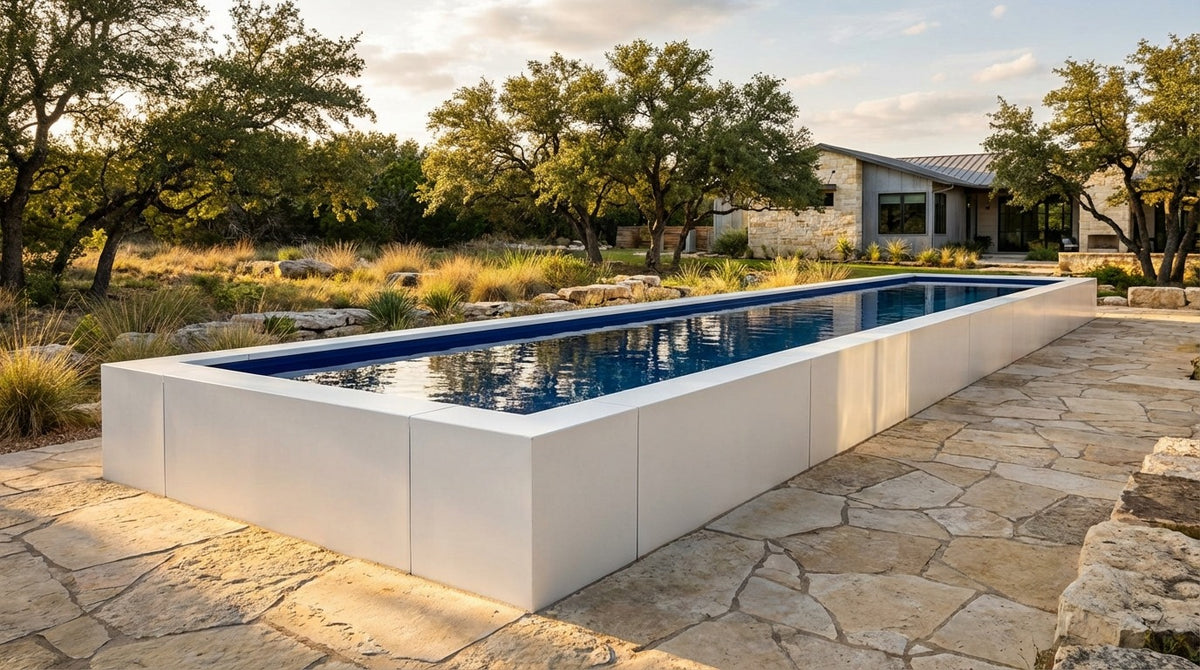 12 x 52 Alpine White Deep Sea Blue Architectural Pool