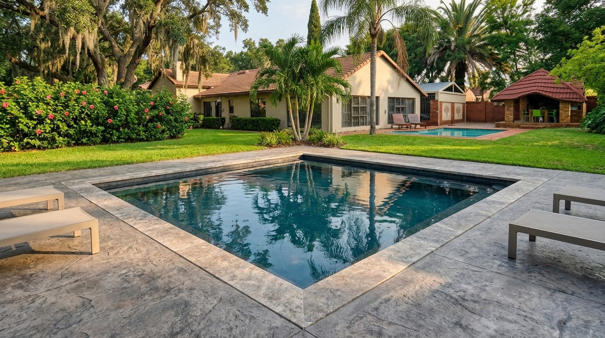 16 x 16 Titanium Stone Inground Steel Pool