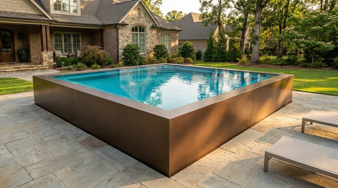 12 x 12 Canyon Bronze Blue Topaz Architectural Pool