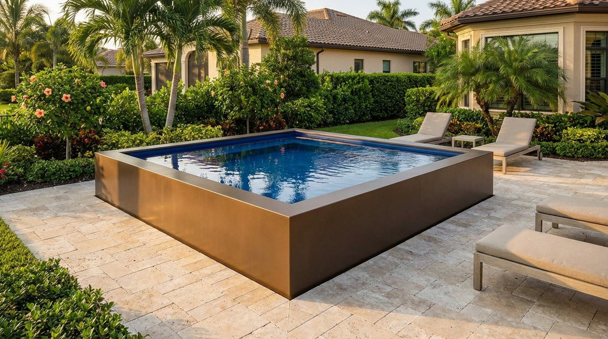 12 x 12 Canyon Bronze Deep Sea Blue Architectural Pool