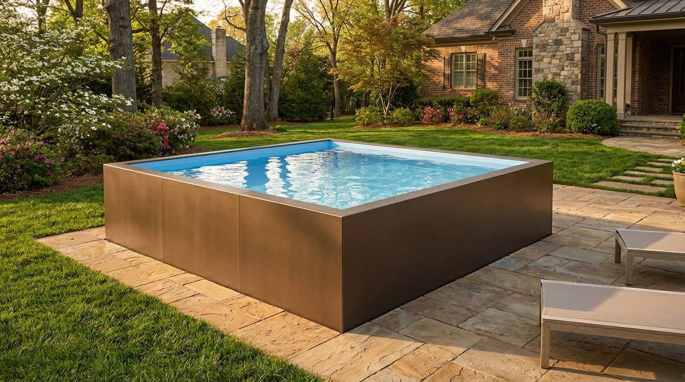 12 x 12 Canyon Bronze Aqua Blue Architectural Pool