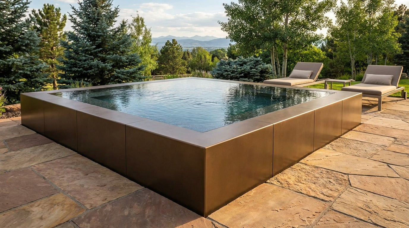 12 x 12 Canyon Bronze Titanium Stone Architectural Pool