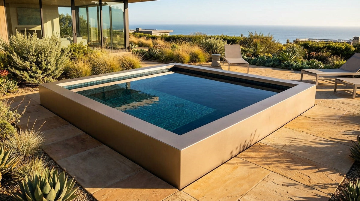 12 x 12 Champagne Mist Black Sapphire Architectural Pool