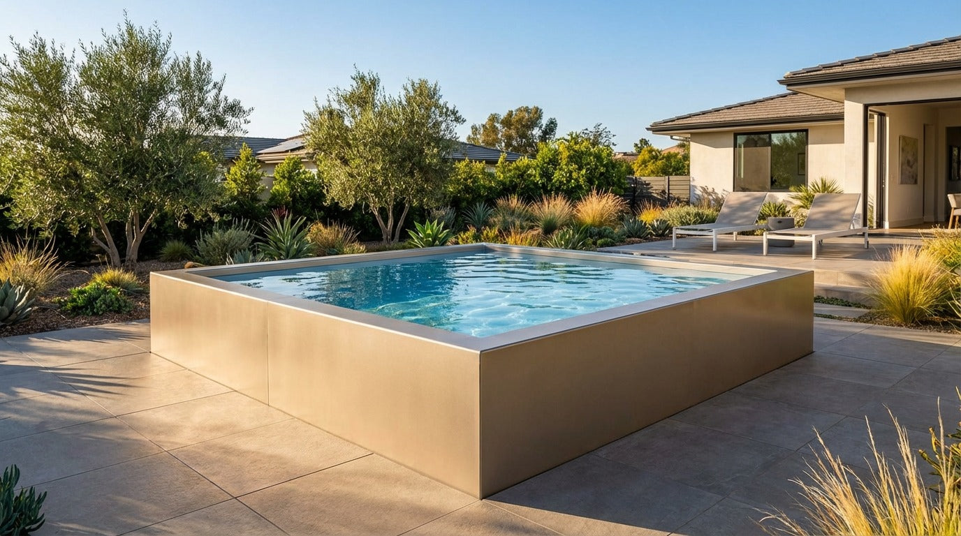 12 x 12 Champagne Mist Aqua Blue Architectural Pool