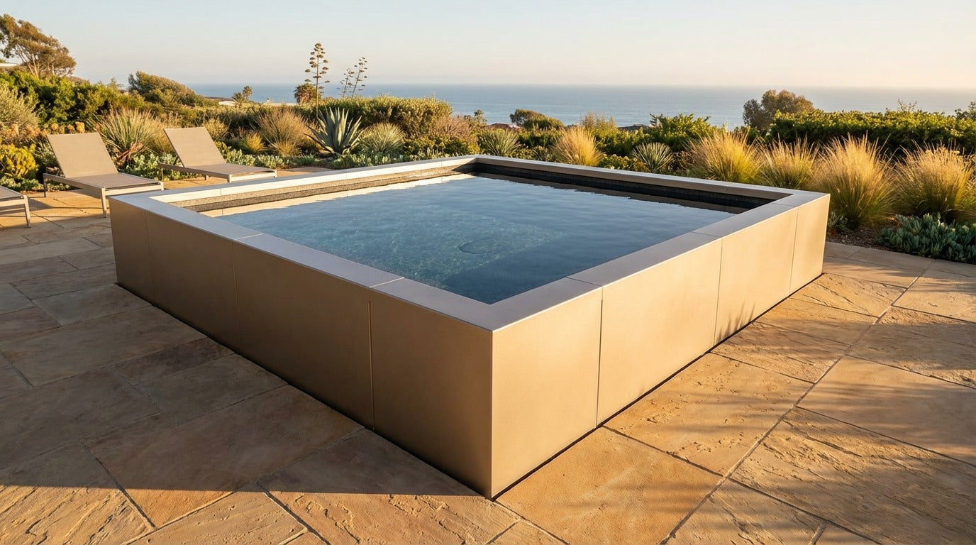 12 x 12 Champagne Mist Titanium Stone Architectural Pool