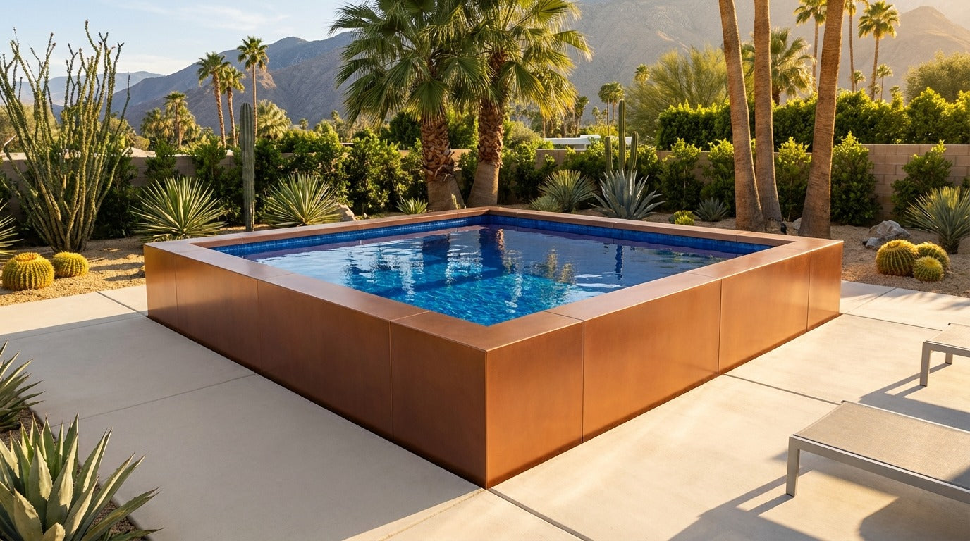 12 x 12 Espresso Copper Blue Matrix Architectural Pool