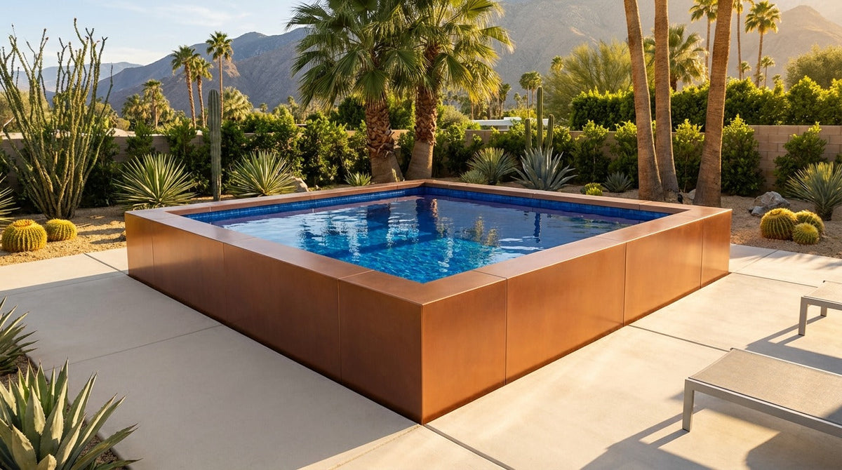 12 x 12 Espresso Copper Blue Matrix Architectural Pool