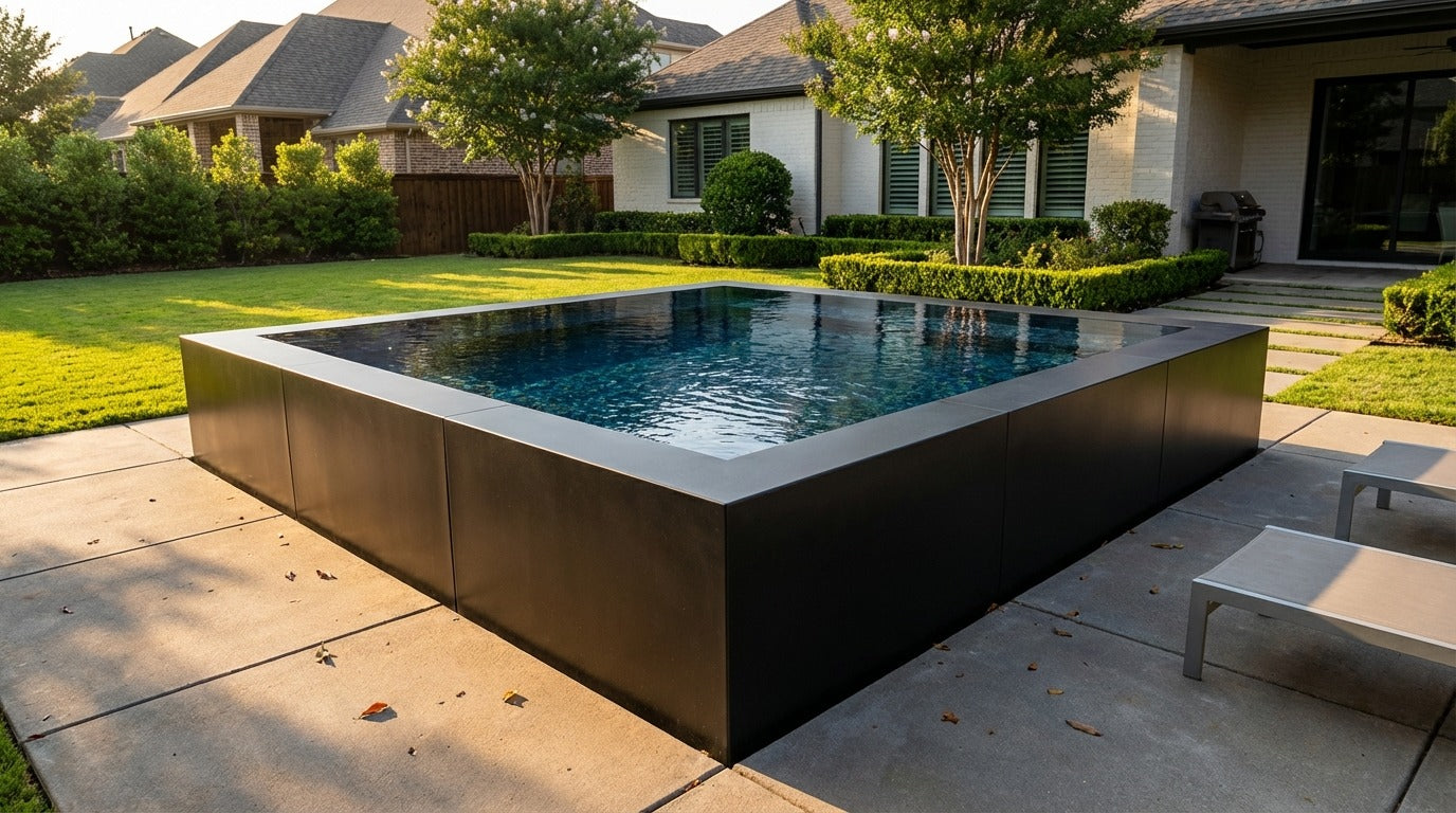 12 x 12 Midnight Black Black Sapphire Architectural Pool
