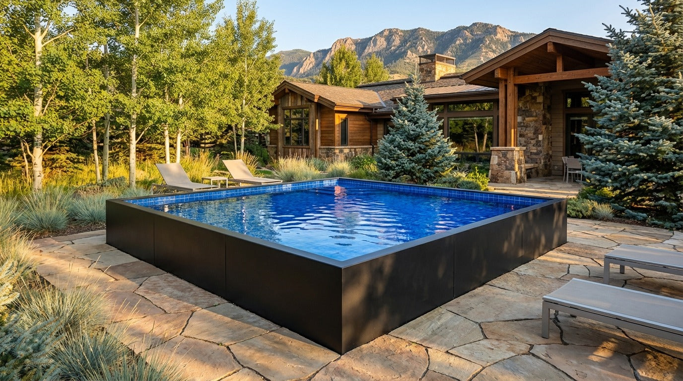 12 x 12 Midnight Black Blue Matrix Architectural Pool