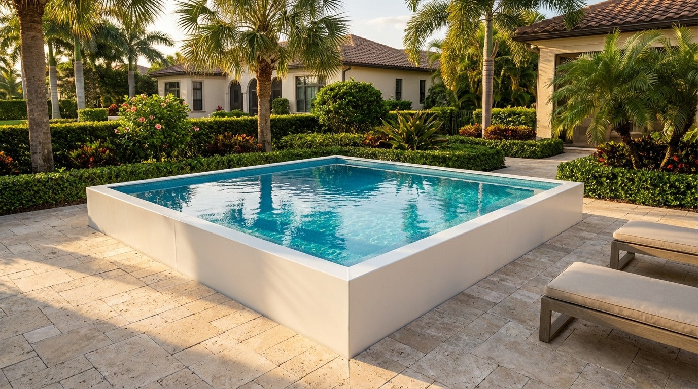 12 x 12 Alpine White Blue Topaz Architectural Pool