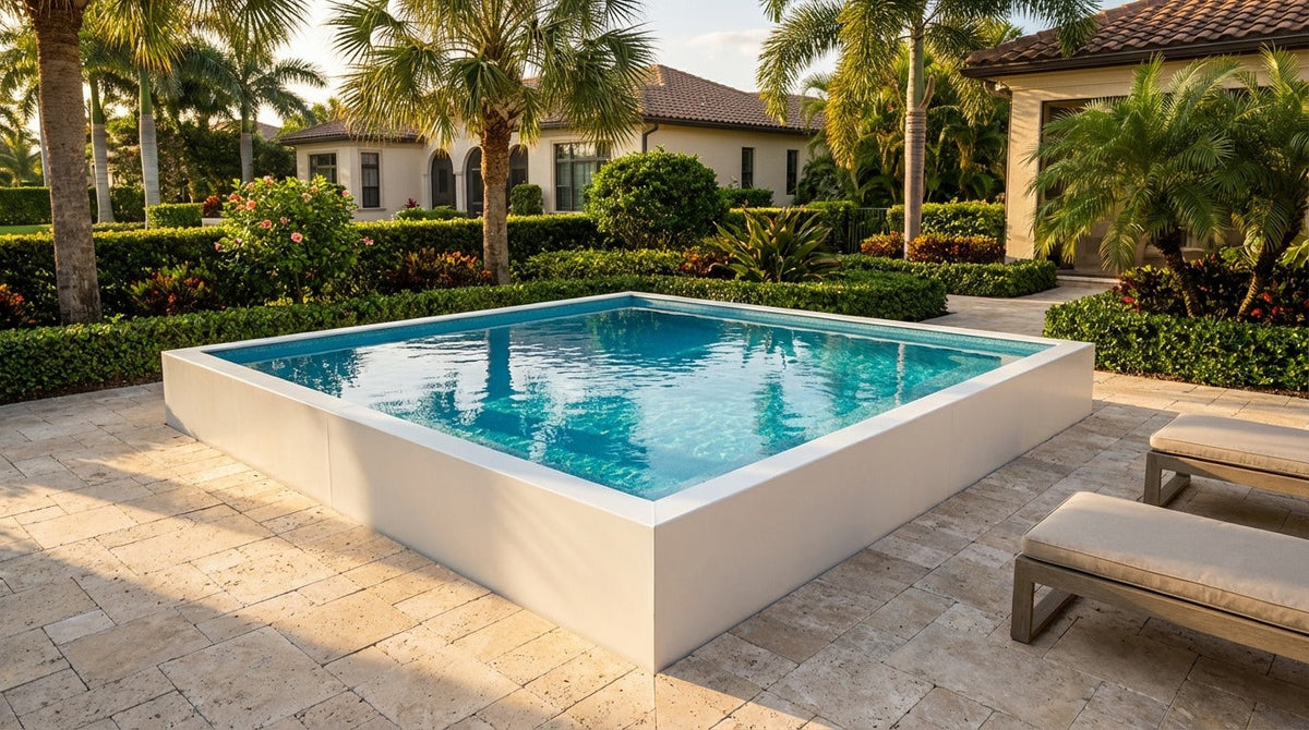 12 x 12 Alpine White Blue Topaz Architectural Pool