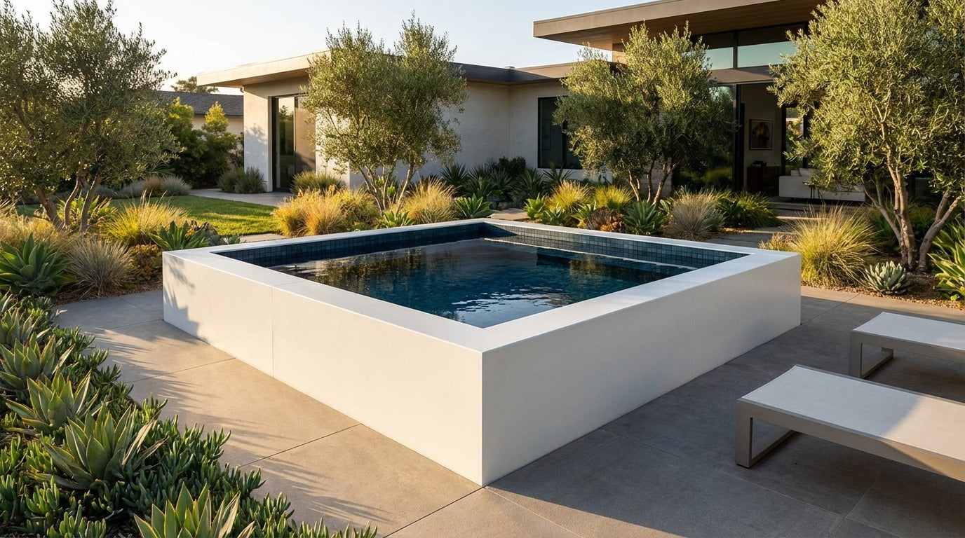 12 x 12 Alpine White Black Sapphire Architectural Pool