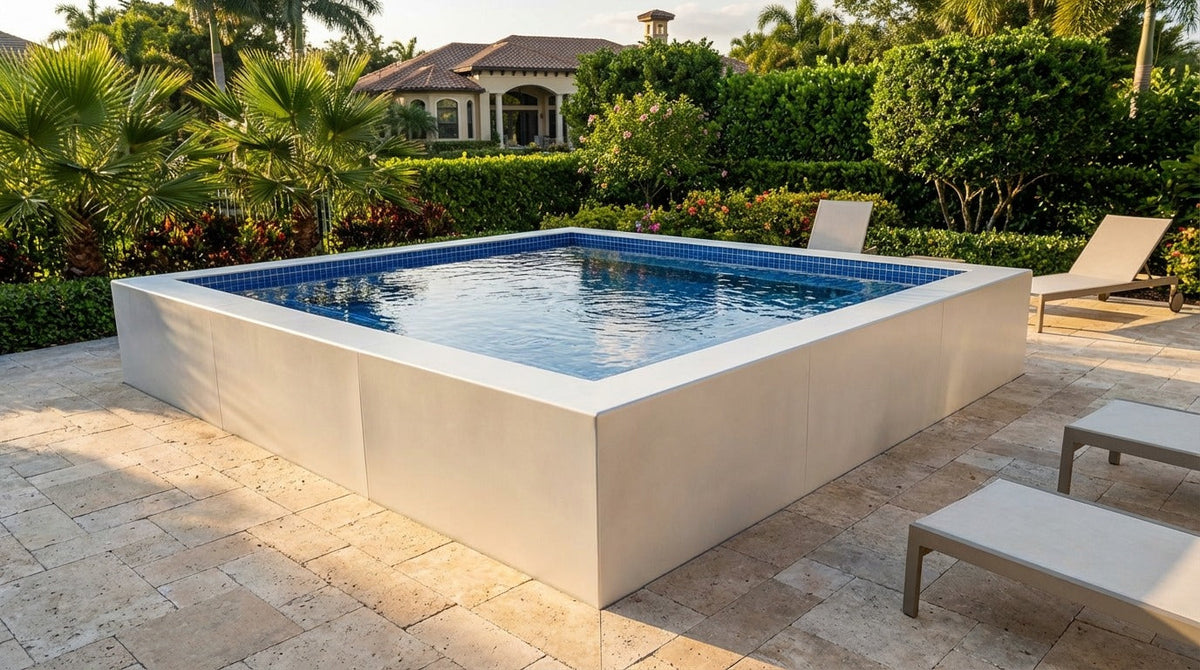 12 x 12 Alpine White Blue Matrix Architectural Pool