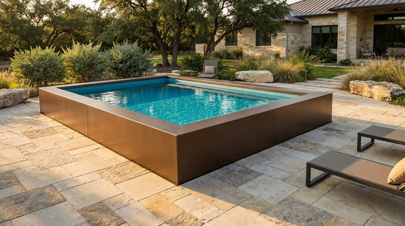 12 x 16 Canyon Bronze Blue Topaz Architectural Pool