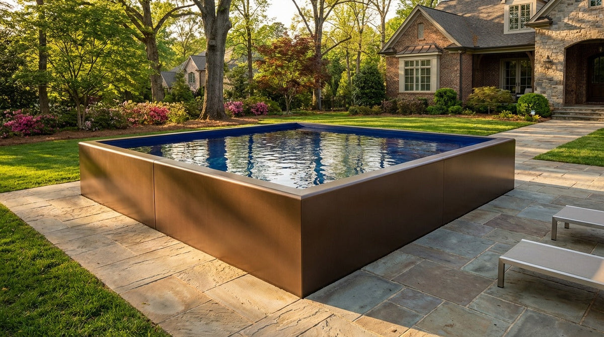 12 x 16 Canyon Bronze Deep Sea Blue Architectural Pool