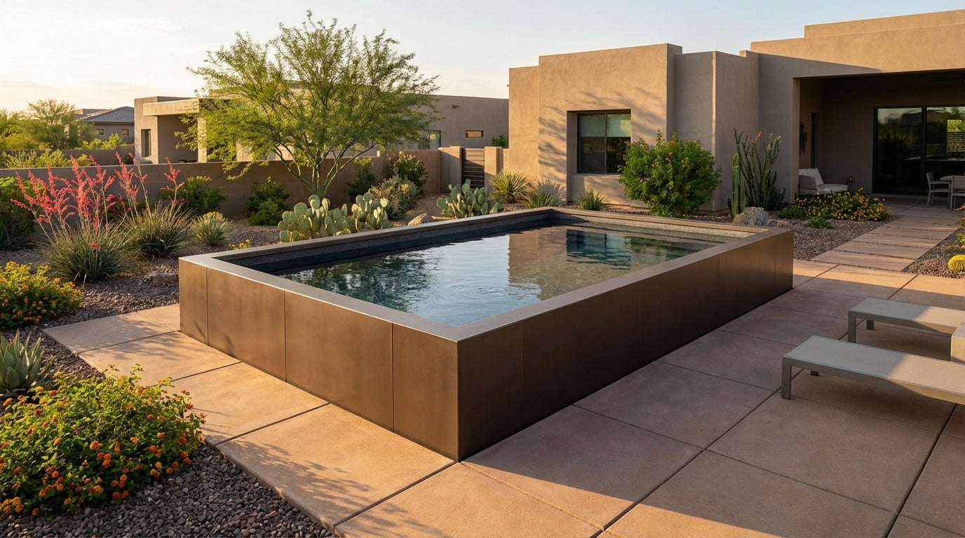 12 x 16 Canyon Bronze Titanium Stone Architectural Pool