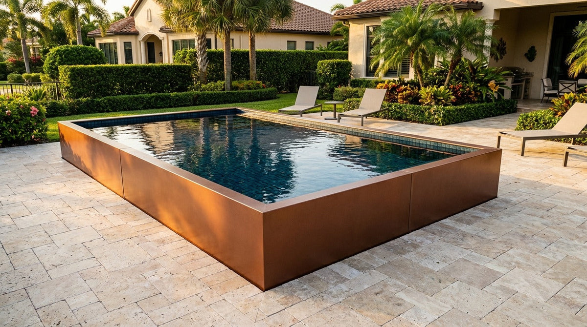 12 x 16 Espresso Copper Black Sapphire Architectural Pool
