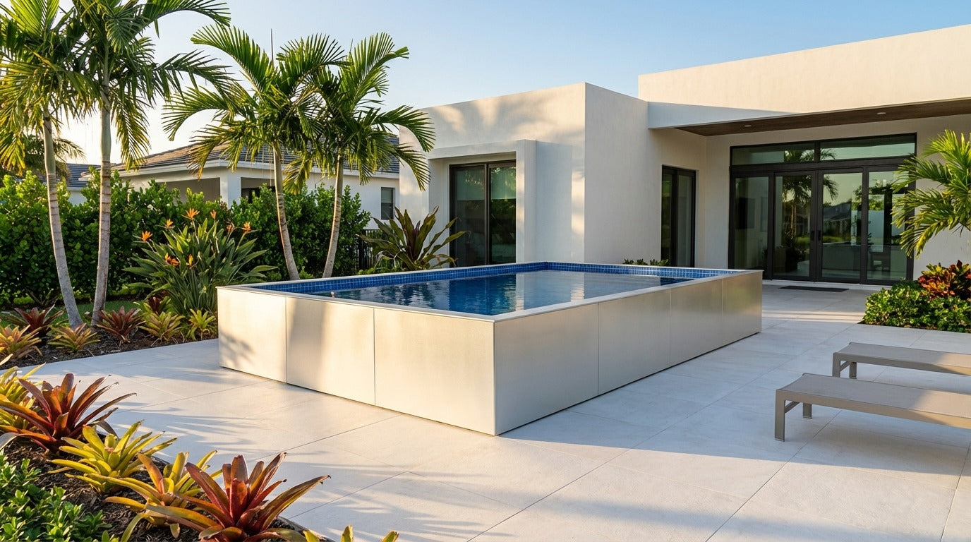 12 x 16 Alpine White Blue Matrix Architectural Pool