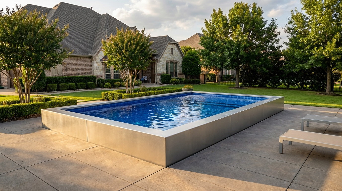 12 x 16 Platinum Silver Blue Matrix Architectural Pool