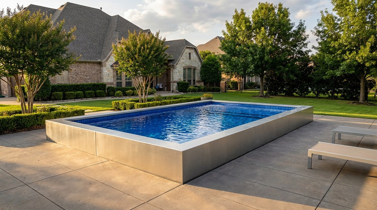 12 x 16 Platinum Silver Blue Matrix Architectural Pool