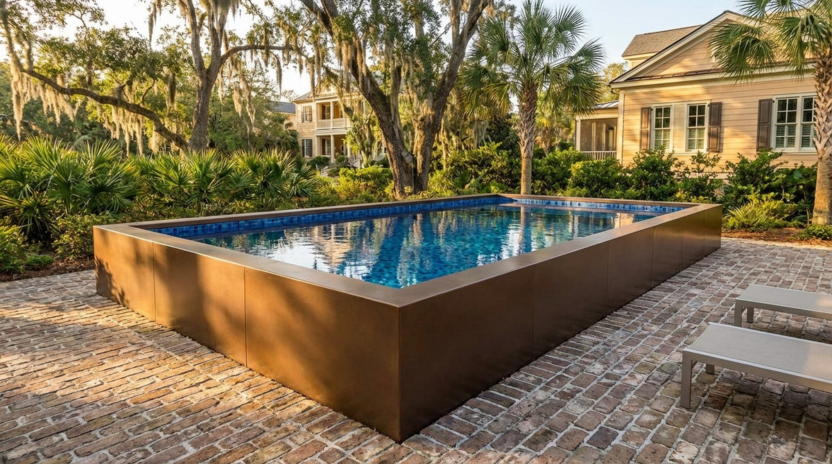 12 x 20 Canyon Bronze Mystic Blue Architectural Pool