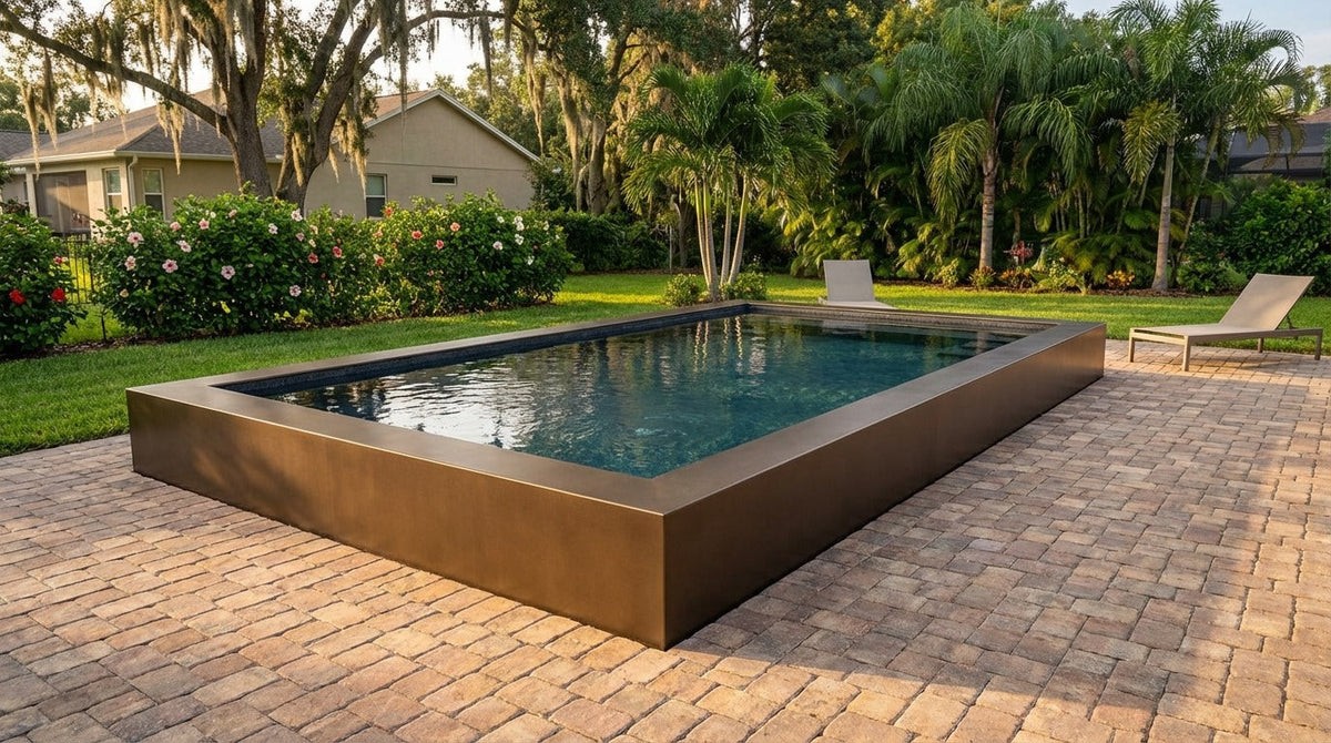 12 x 20 Canyon Bronze Titanium Stone Architectural Pool