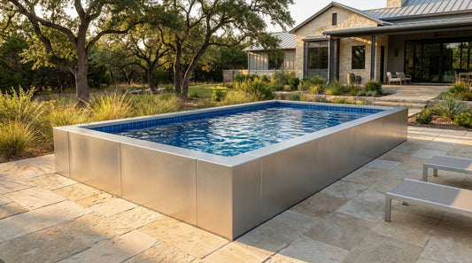 12 x 20 Platinum Silver Blue Matrix Architectural Pool