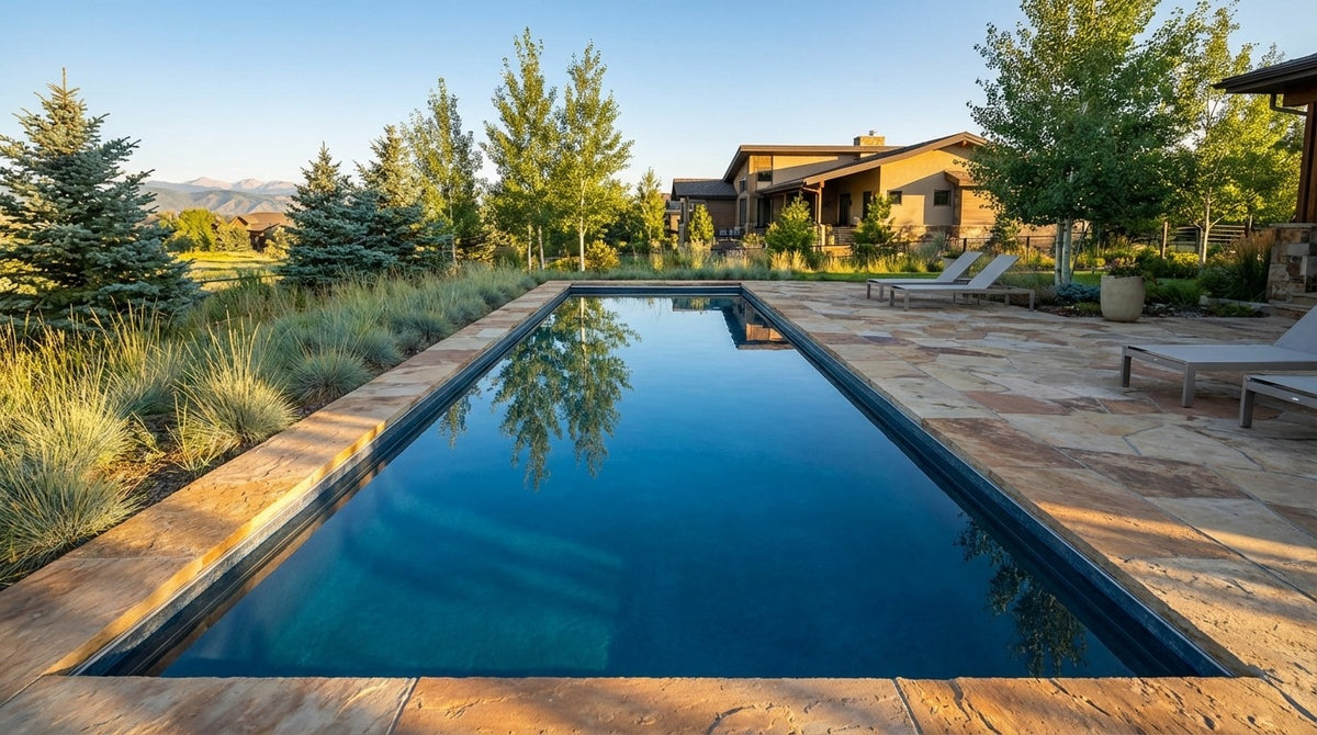 12 x 40 Deep Sea Blue Inground Steel Pool