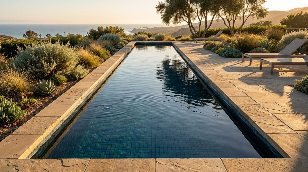 12 x 44 Black Sapphire Inground Steel Pool
