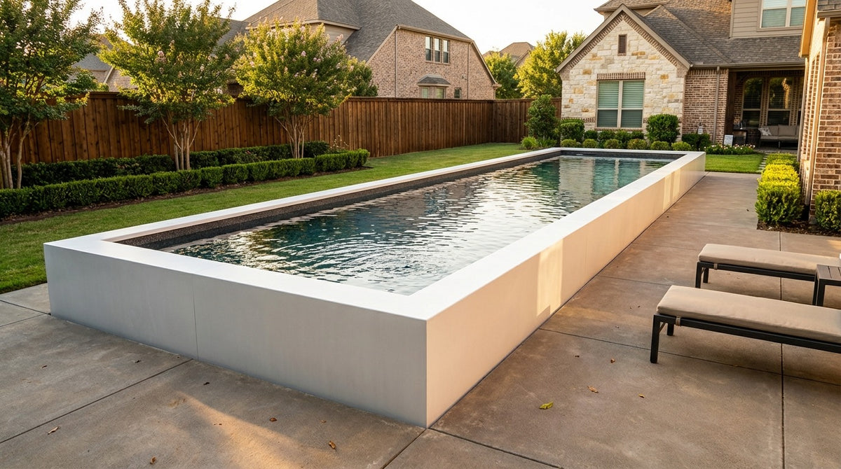 12 x 44 Alpine White Titanium Stone Architectural Pool