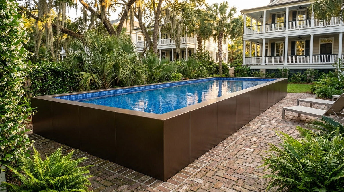 12 x 48 Canyon Bronze Blue Matrix Architectural Pool