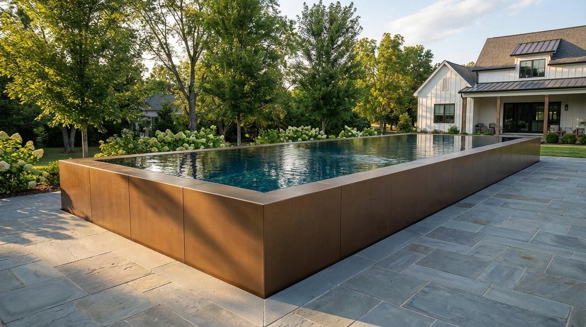 12 x 48 Canyon Bronze Deep Sea Blue Architectural Pool