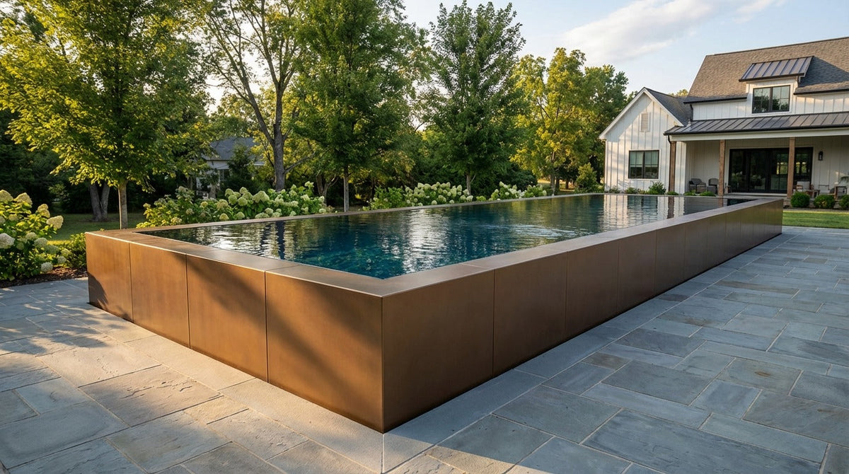 12 x 48 Canyon Bronze Deep Sea Blue Architectural Pool
