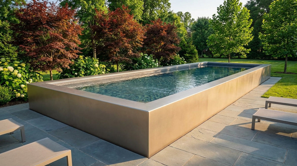 12 x 48 Champagne Mist Titanium Stone Architectural Pool