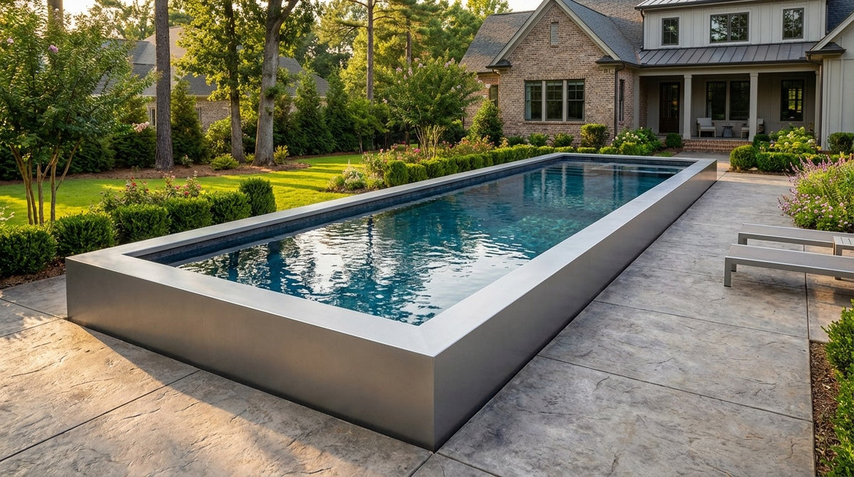 12 x 48 Platinum Silver Titanium Stone Architectural Pool