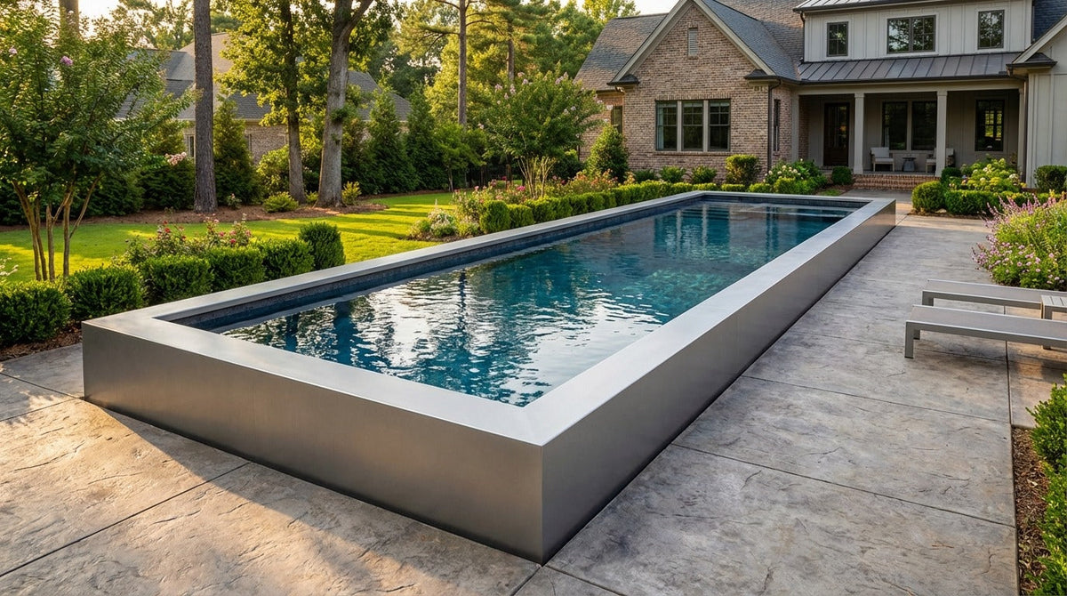12 x 48 Platinum Silver Titanium Stone Architectural Pool