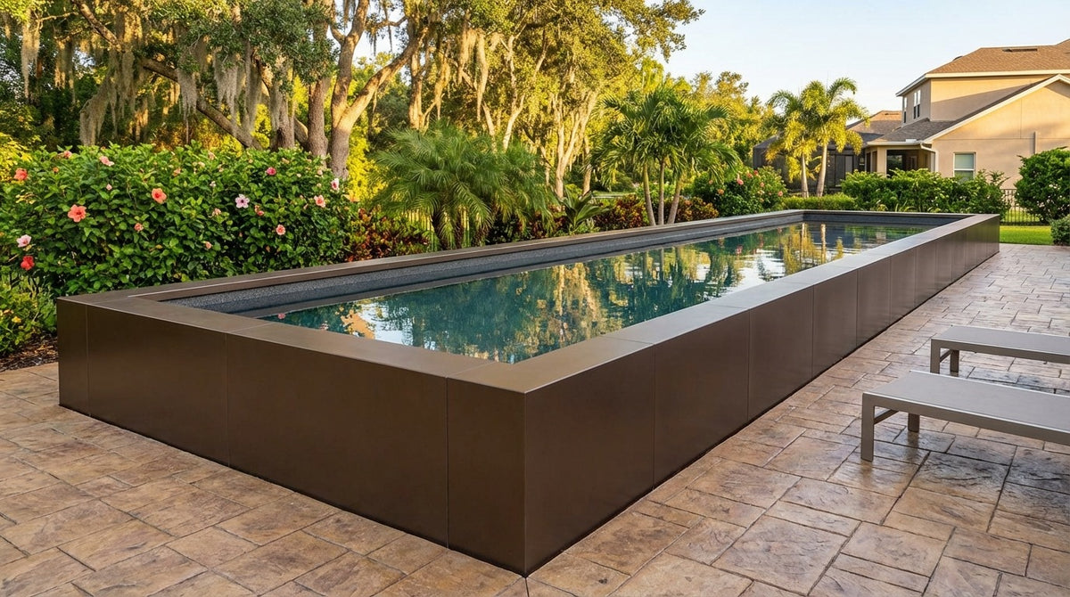 12 x 52 Canyon Bronze Titanium Stone Architectural Pool