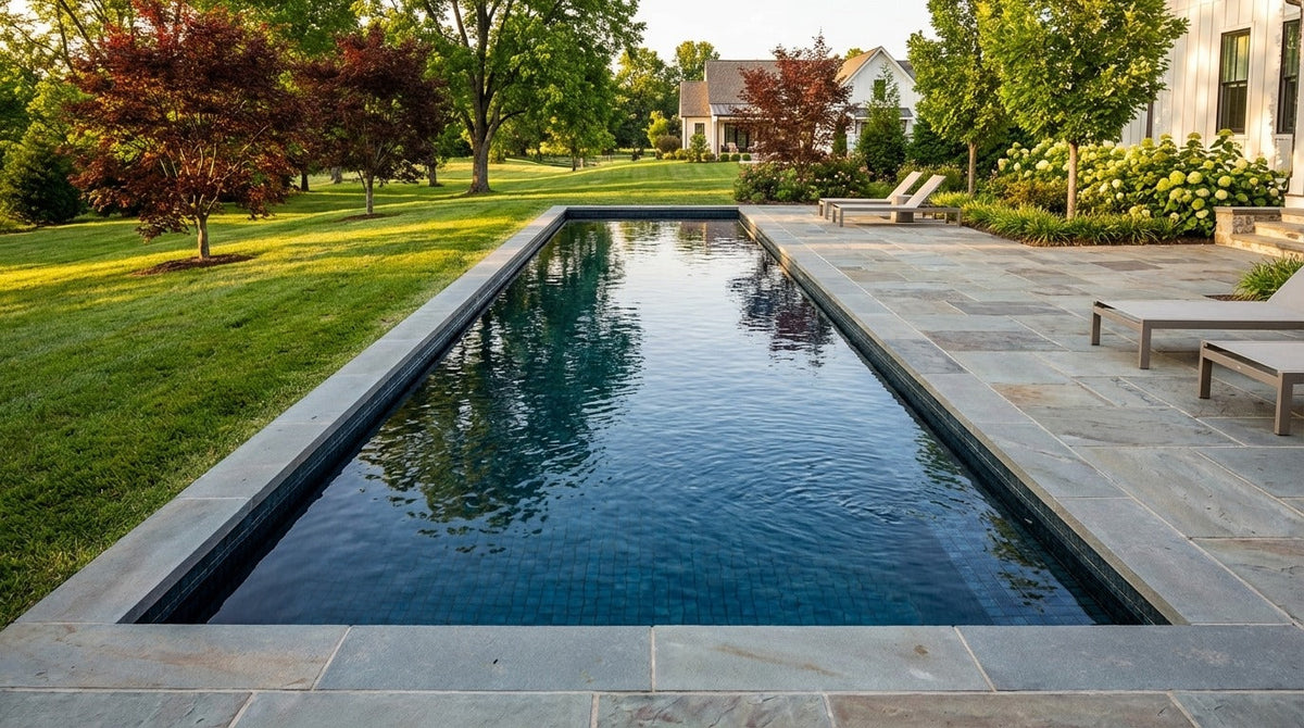12 x 56 Black Sapphire Inground Steel Pool