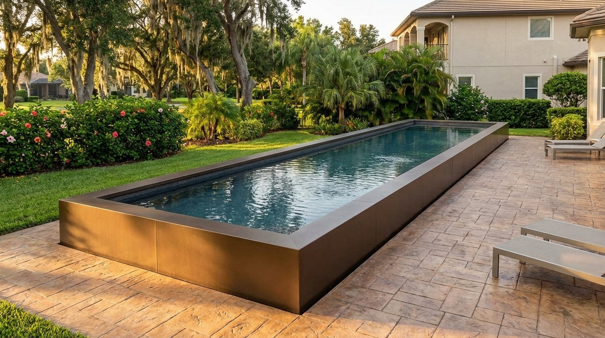 12 x 56 Canyon Bronze Titanium Stone Architectural Pool