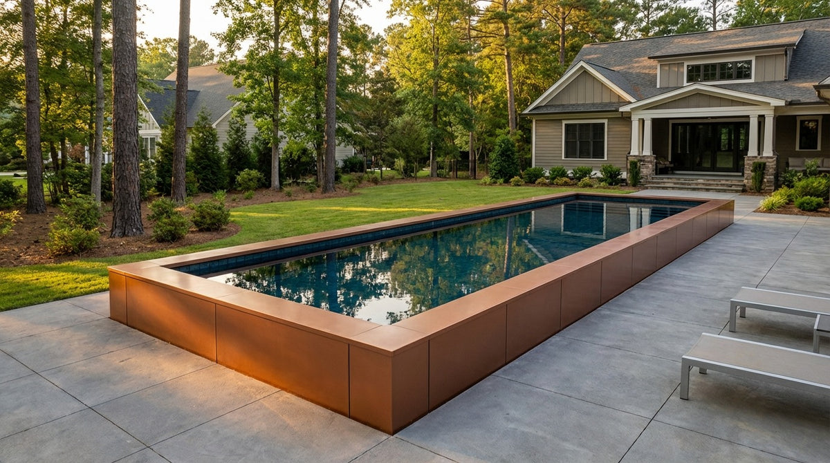 12 x 56 Espresso Copper Black Sapphire Architectural Pool