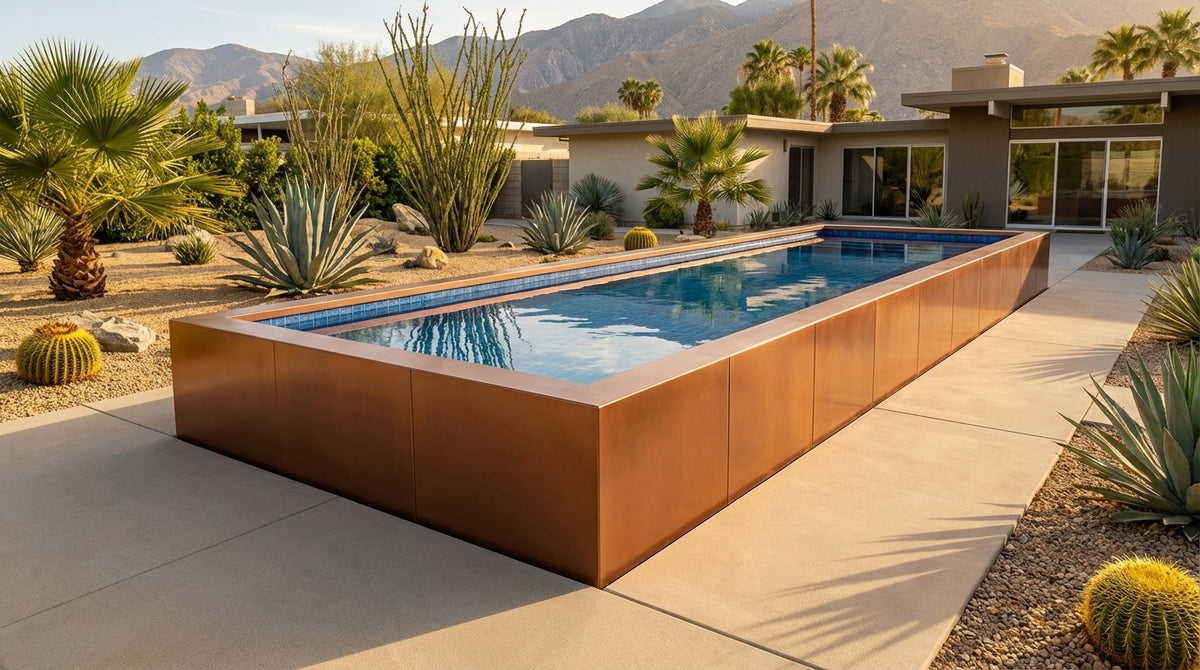 12 x 56 Espresso Copper Blue Matrix Architectural Pool