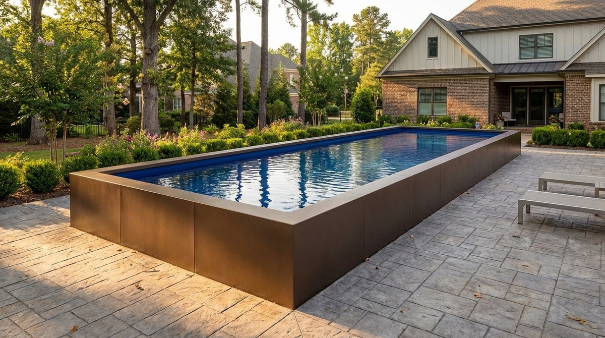 12 x 60 Canyon Bronze Deep Sea Blue Architectural Pool