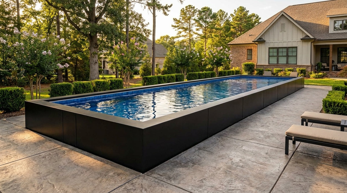 12 x 60 Midnight Black Blue Matrix Architectural Pool