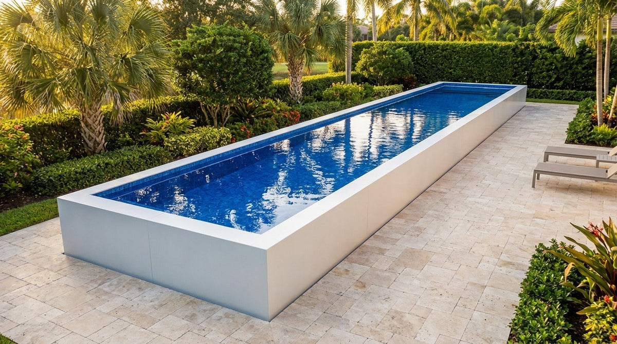 12 x 60 Alpine White Blue Matrix Architectural Pool