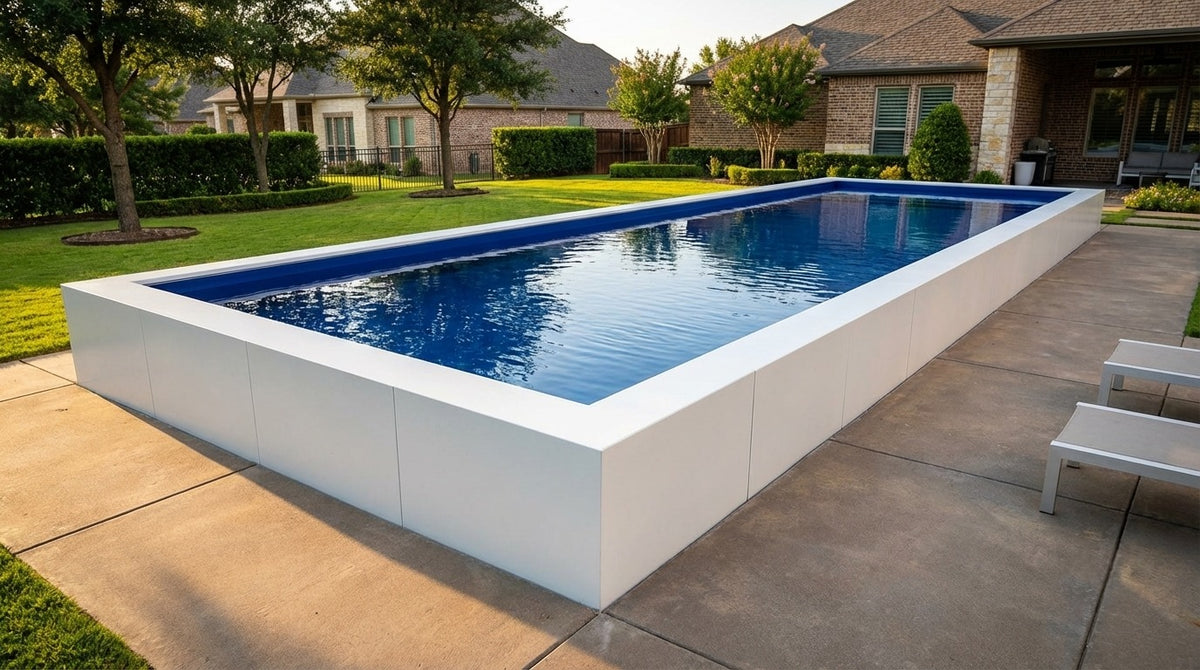12 x 60 Alpine White Deep Sea Blue Architectural Pool