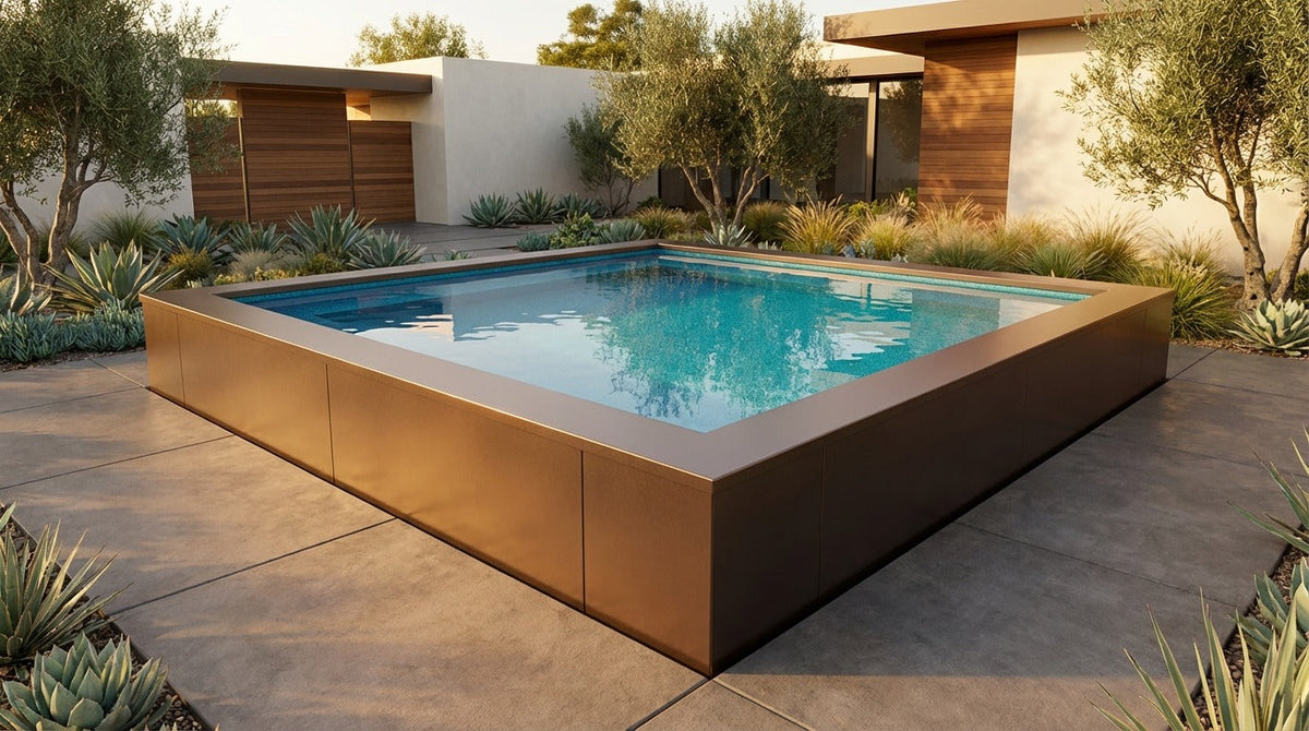 16 x 16 Canyon Bronze Blue Topaz Architectural Pool