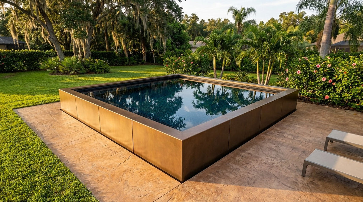 16 x 16 Canyon Bronze Black Sapphire Architectural Pool