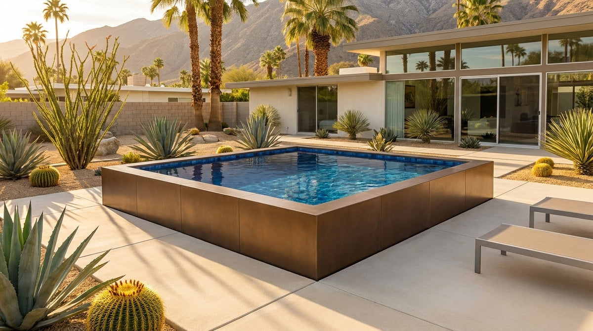 16 x 16 Canyon Bronze Mystic Blue Architectural Pool