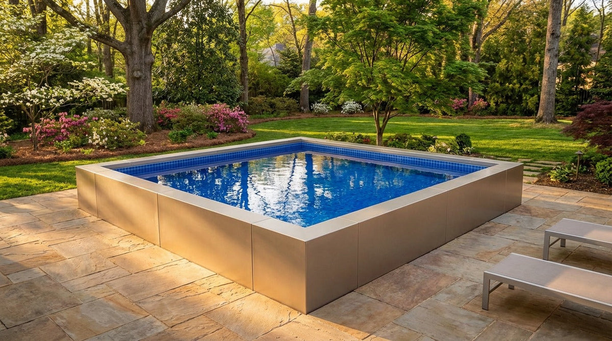 16 x 16 Champagne Mist Blue Matrix Architectural Pool