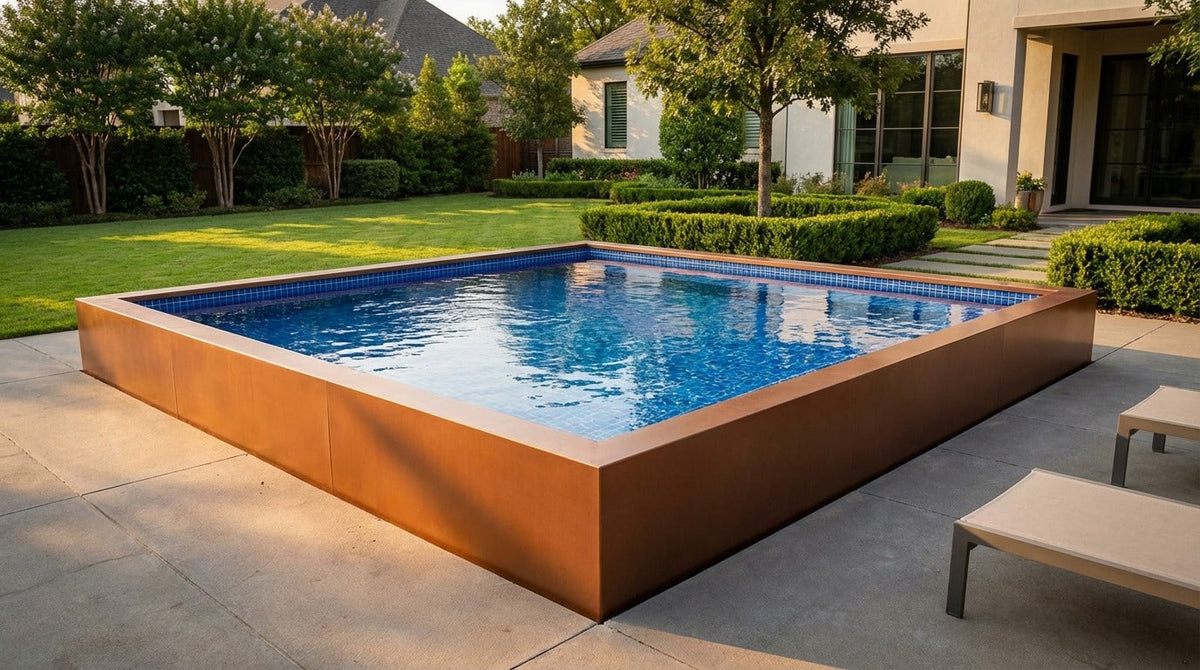 16 x 16 Espresso Copper Blue Matrix Architectural Pool